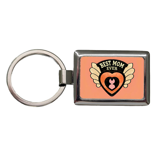 Best Mom Ever Rectangle Metal Keychain