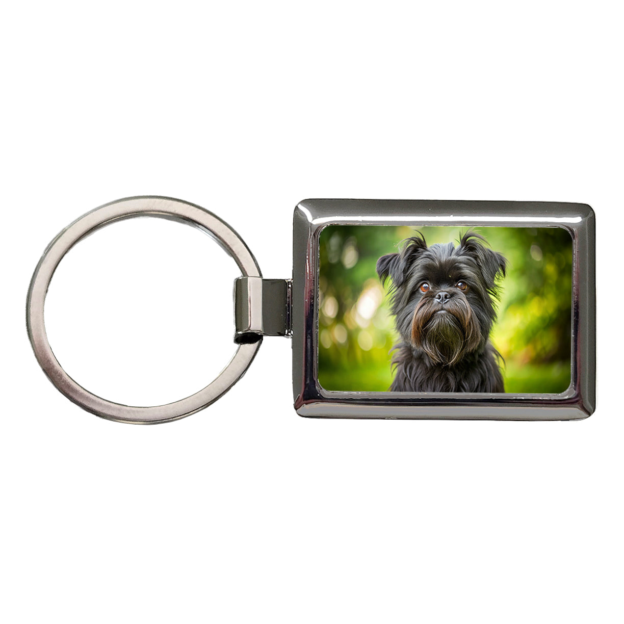 Affenpinscher Dog Photo Rectangle Metal Keychain