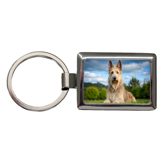 Berger Picard Dog Photo Rectangle Metal Keychain