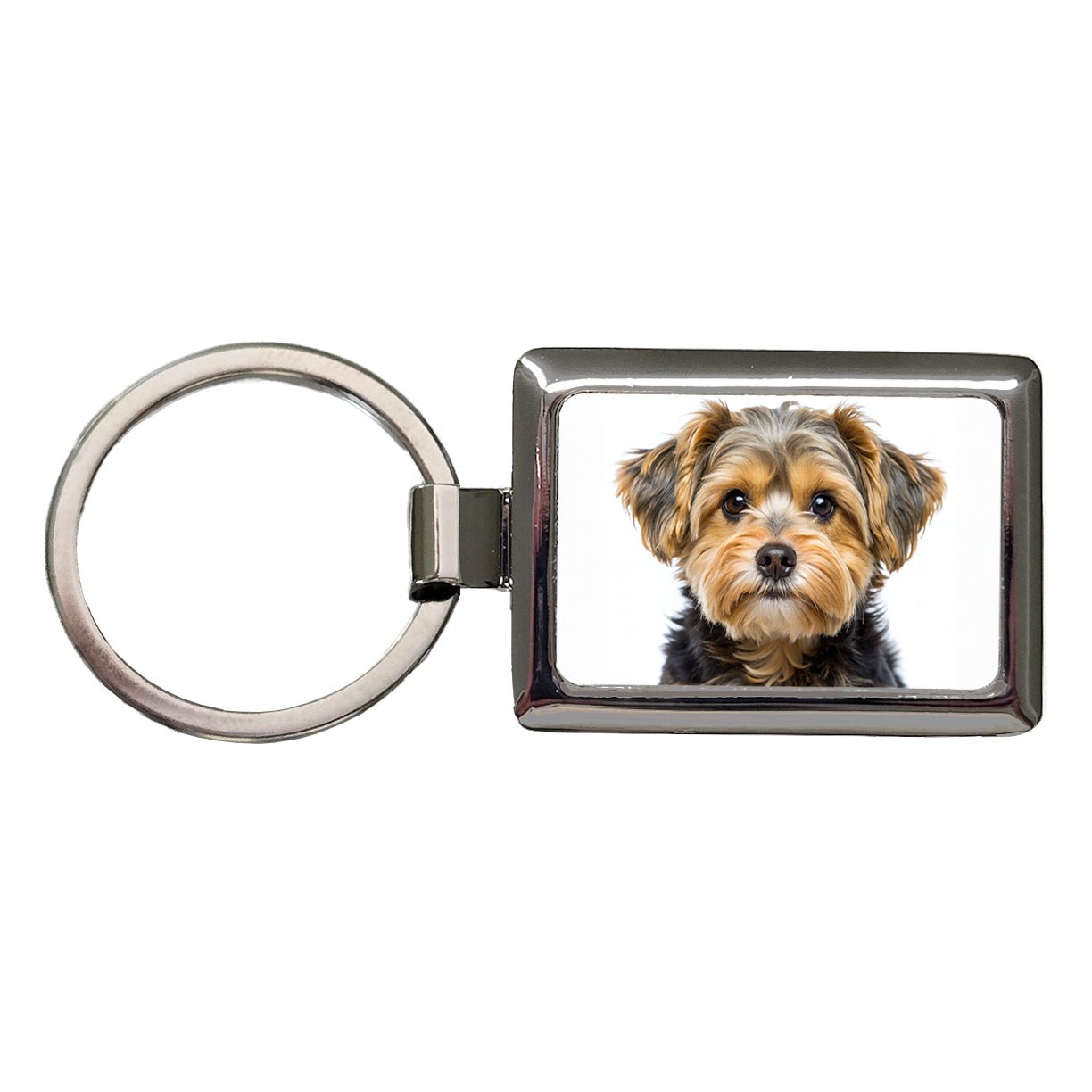 Yorkipoo Dog Photo Rectangle Metal Keychain