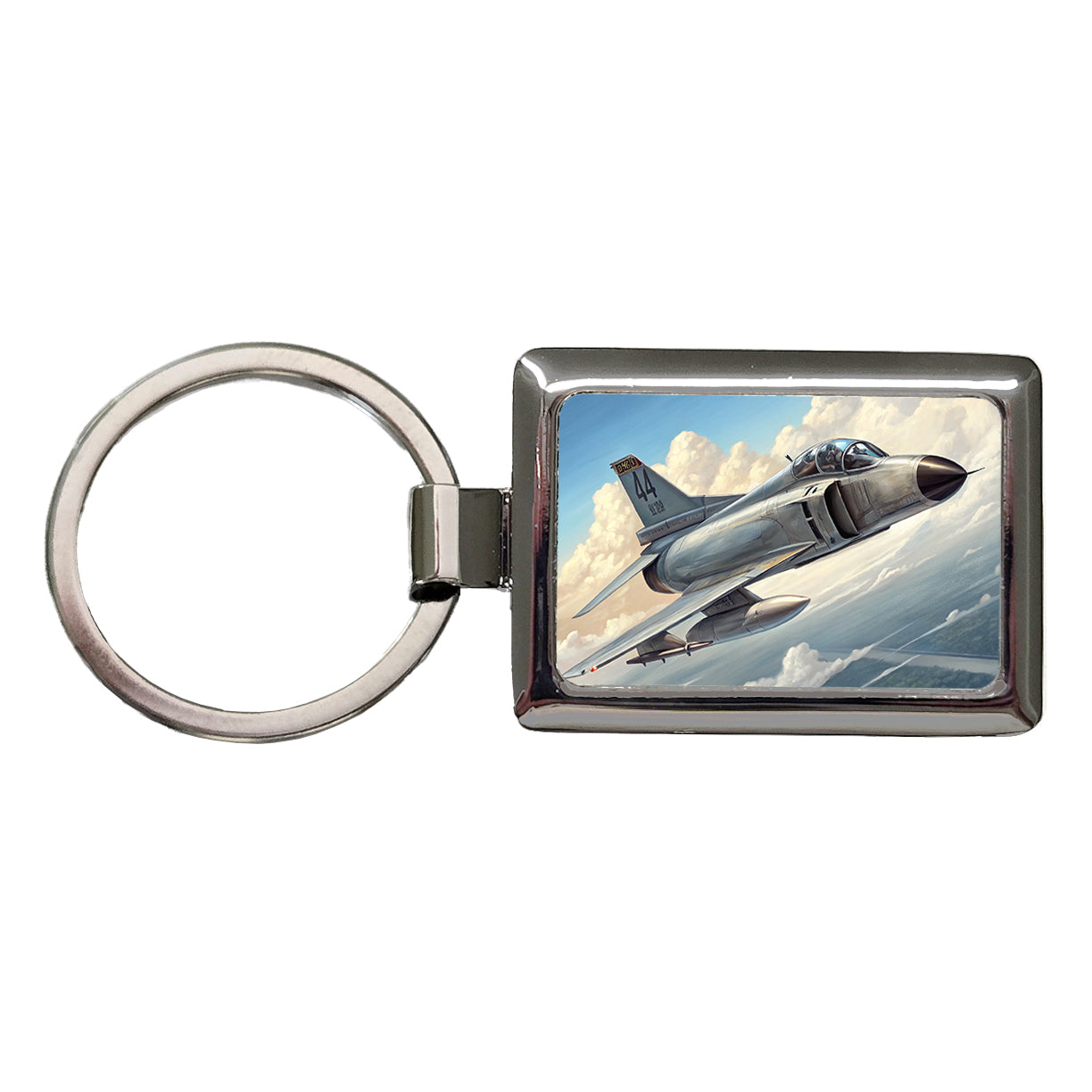 F-4 Phantom II Fighter Bomber Jet Plane Rectangle Metal Keychain
