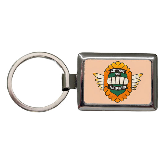 Best Thing Since Sliced Bread Funny Saying Rectangle Metal Keychain