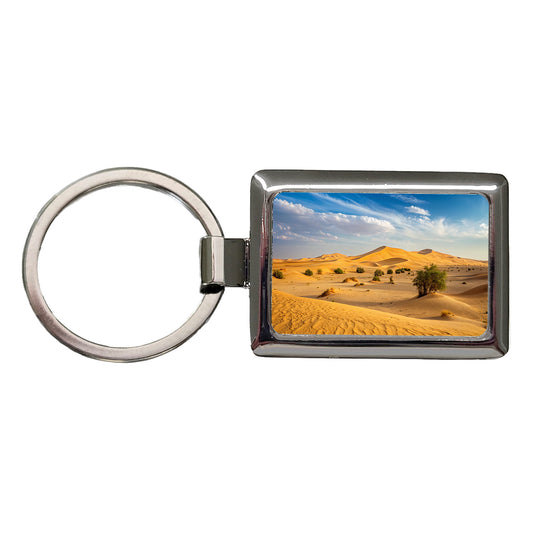 Desert Safari No People Rectangle Metal Keychain