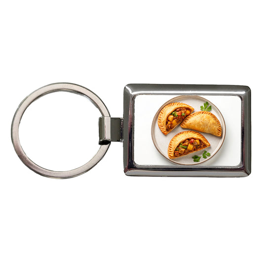 Empanadas Spain Food Rectangle Metal Keychain