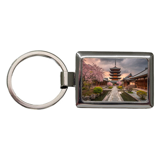 Kyoto Japan Travel Rectangle Metal Keychain