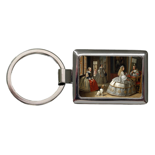 Las Meninas By Diego Velazquez Inspired By Rectangle Metal Keychain