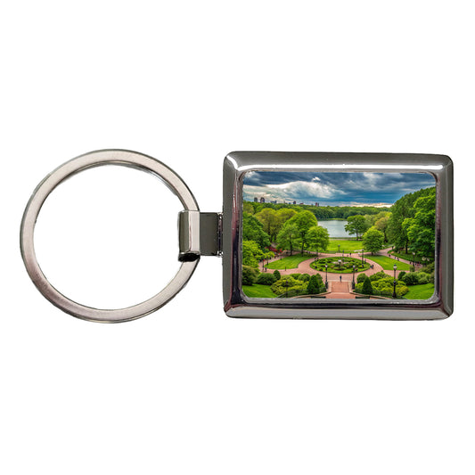 New York City NYC Central Park Rectangle Metal Keychain