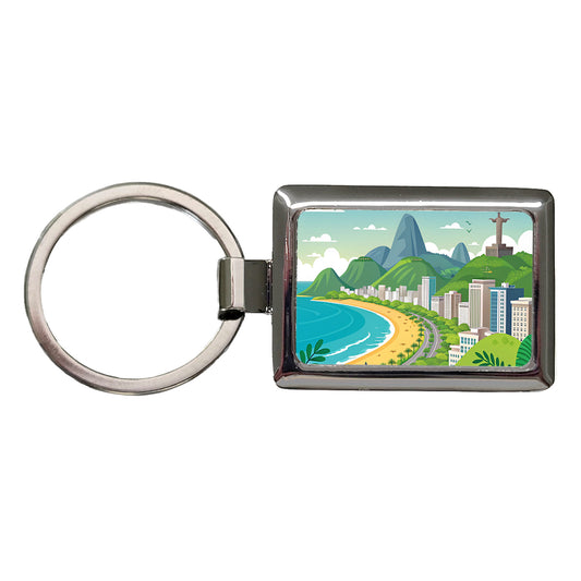 Rio De Janeiro Brazil Travel Cute Rectangle Metal Keychain