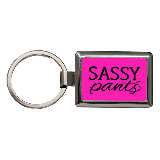 Sassy Pants Funny Rectangle Metal Keychain