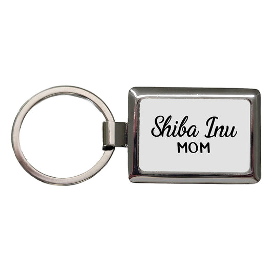 Shiba Inu Mom Dog Rectangle Metal Keychain