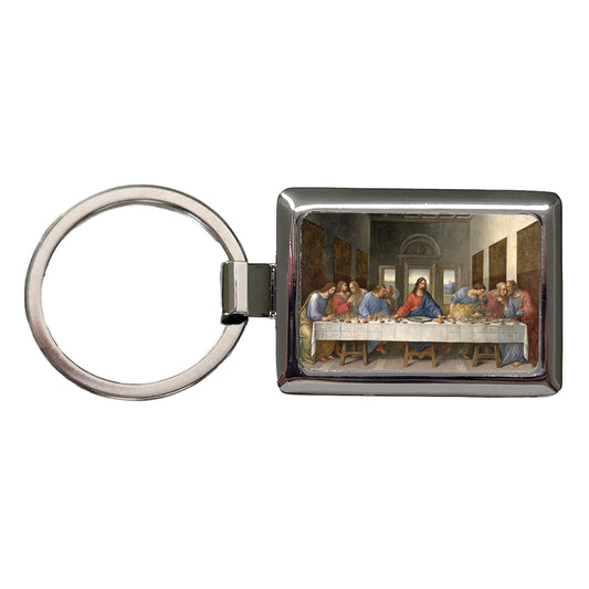 The Last Supper By Leonardo Da Vinci Jesus Inspired Rectangle Metal Keychain