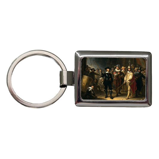 The Night Watch By Rembrandt Inspired Rectangle Metal Keychain