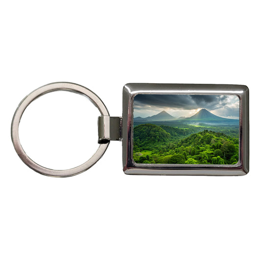 Volcanoes National Park Hawaii Rectangle Metal Keychain