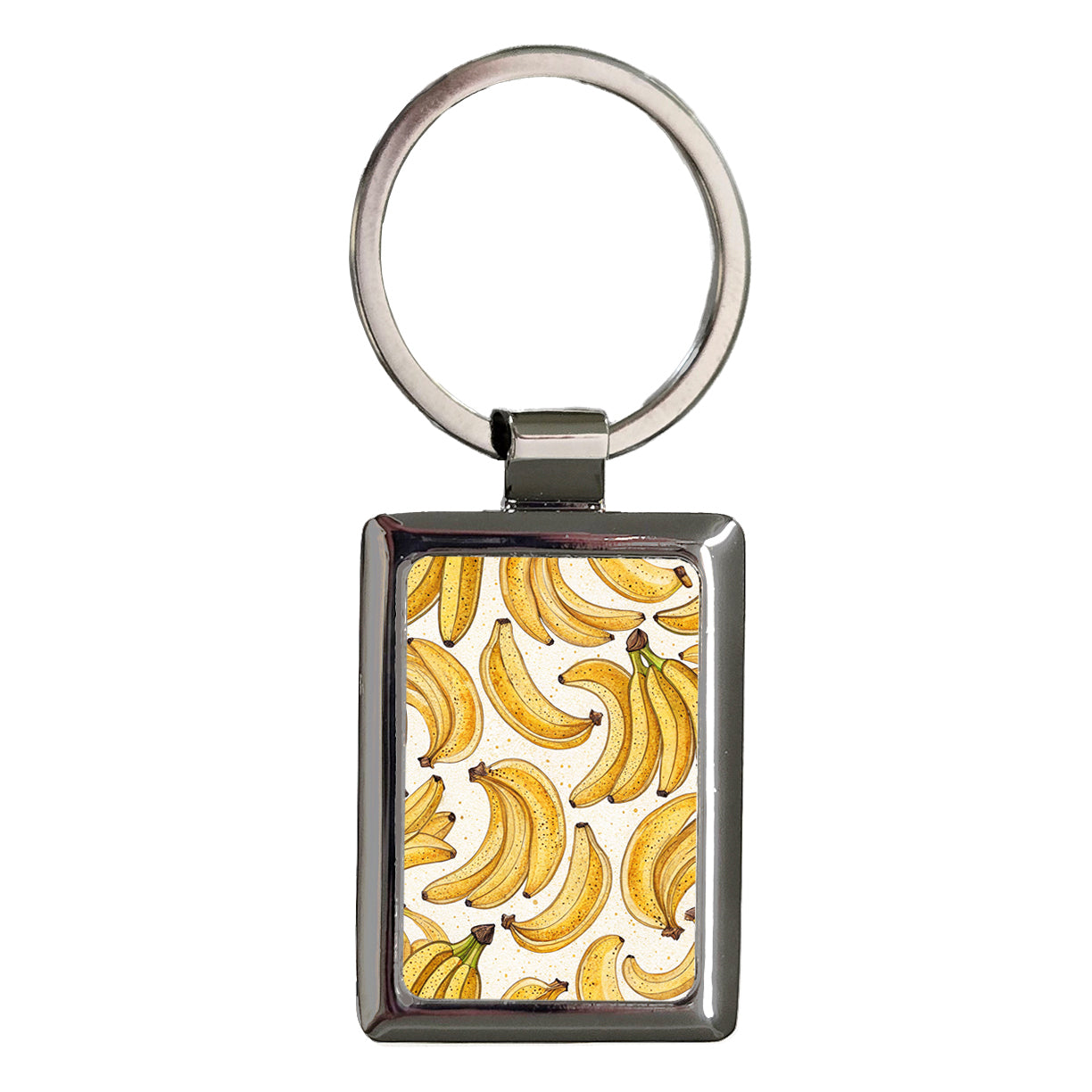 Bunches Of Bananas Rectangle Metal Keychain