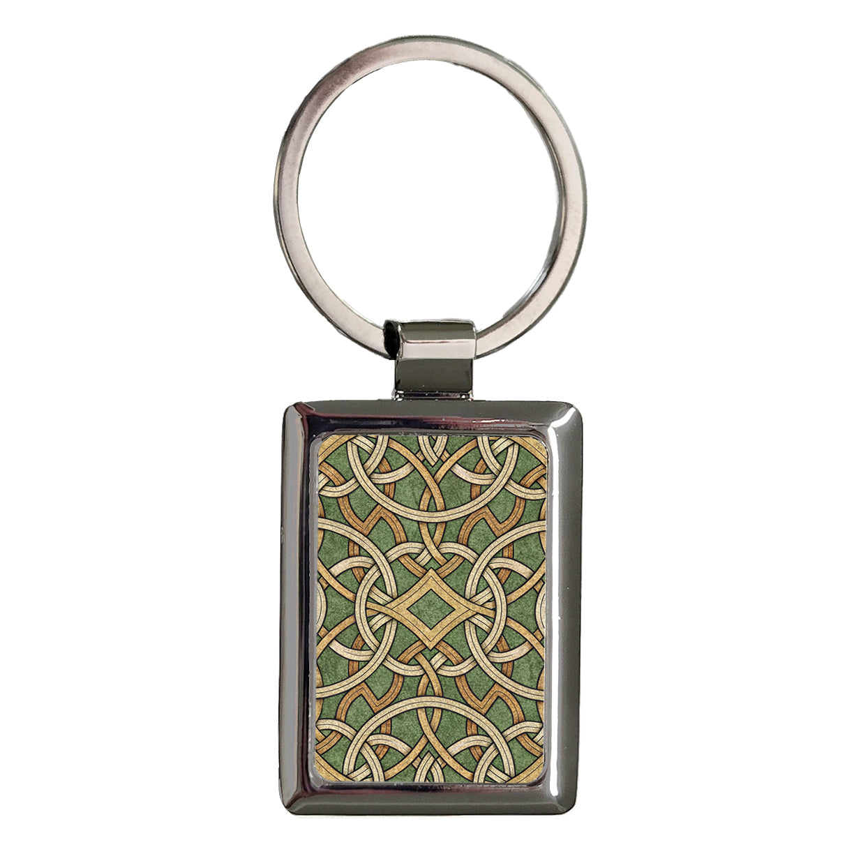 Celtic Knots Pretty Background Rectangle Metal Keychain