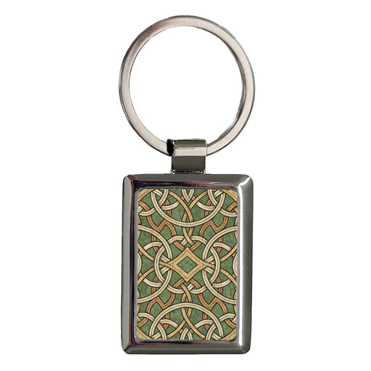 Celtic Knots Pretty Background Rectangle Metal Keychain