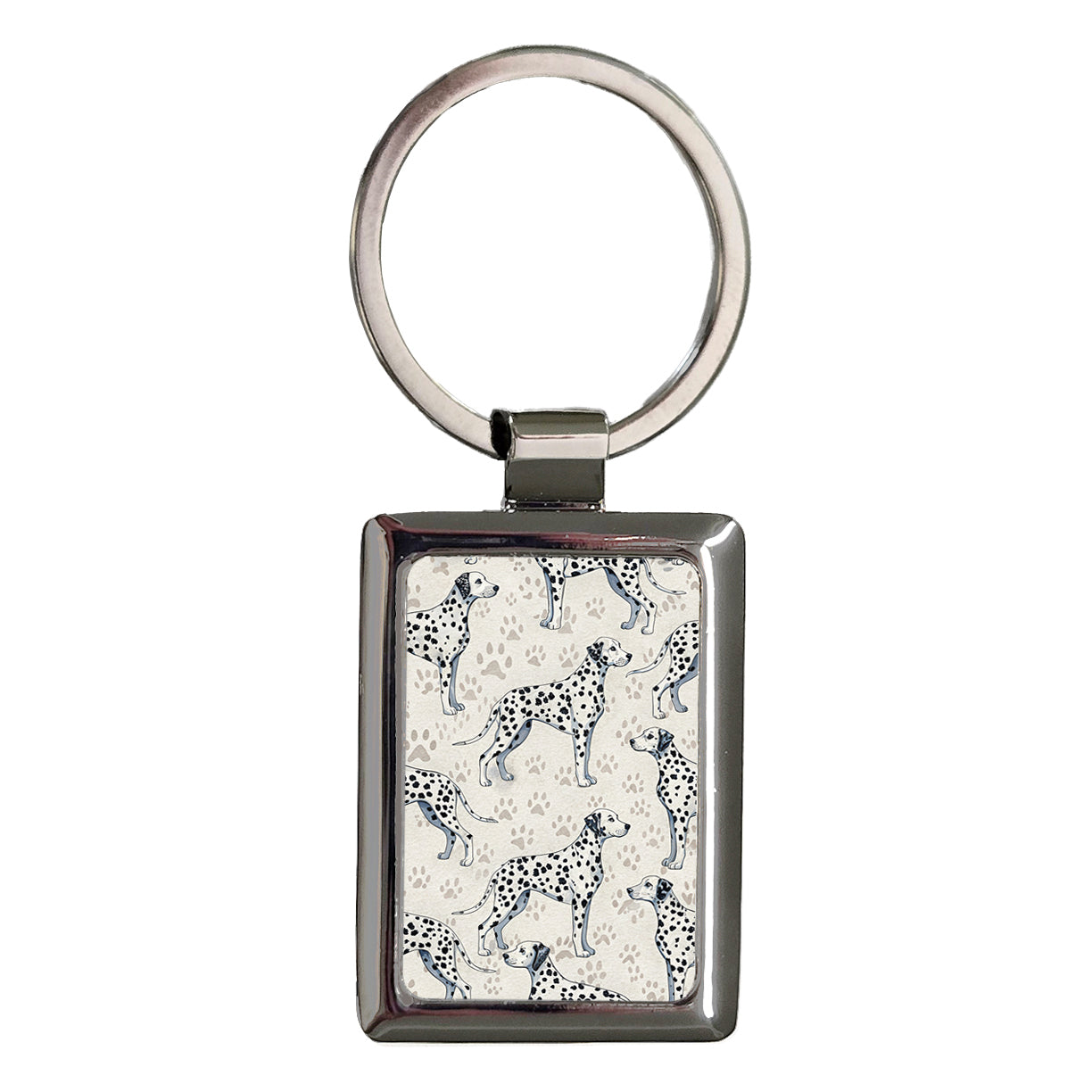 Dalmatian Dogs Cute Background Rectangle Metal Keychain