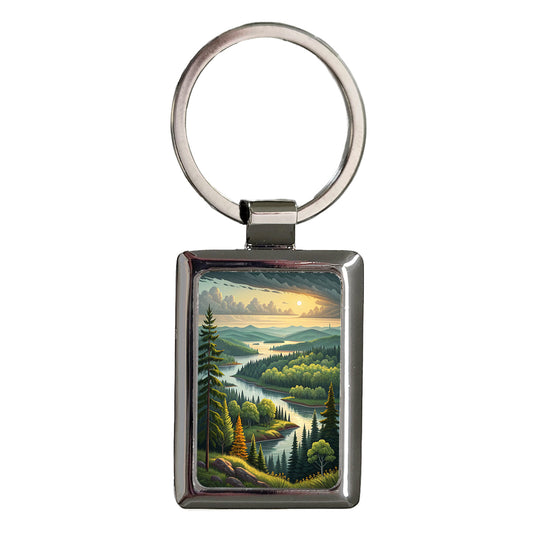 Minnesota State Beautiful Scene Rectangle Metal Keychain