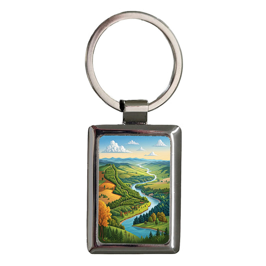 Missouri State Beautiful Scene Rectangle Metal Keychain