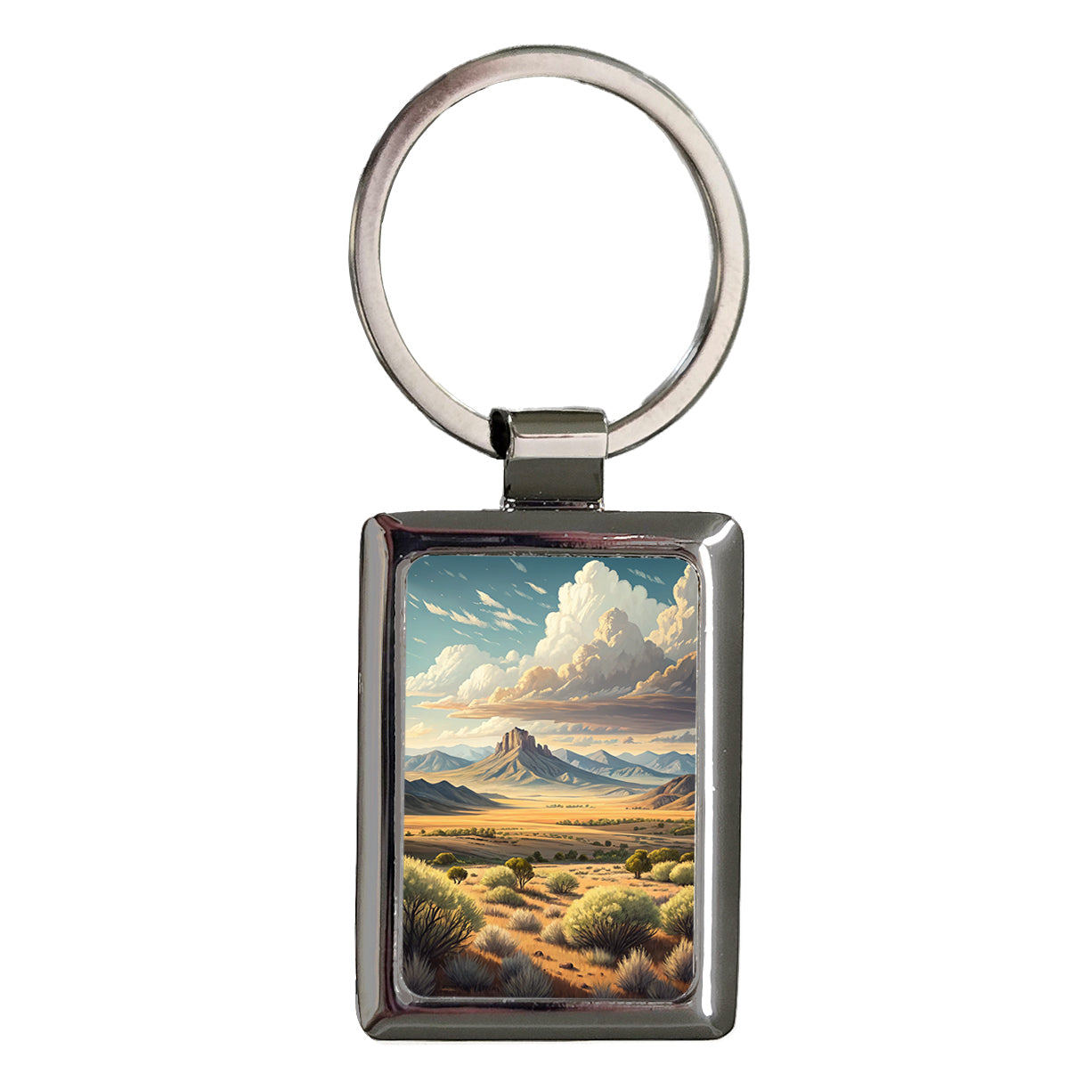 New Mexico State Beautiful Scene Rectangle Metal Keychain