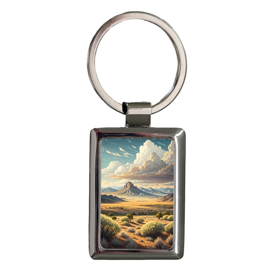New Mexico State Beautiful Scene Rectangle Metal Keychain