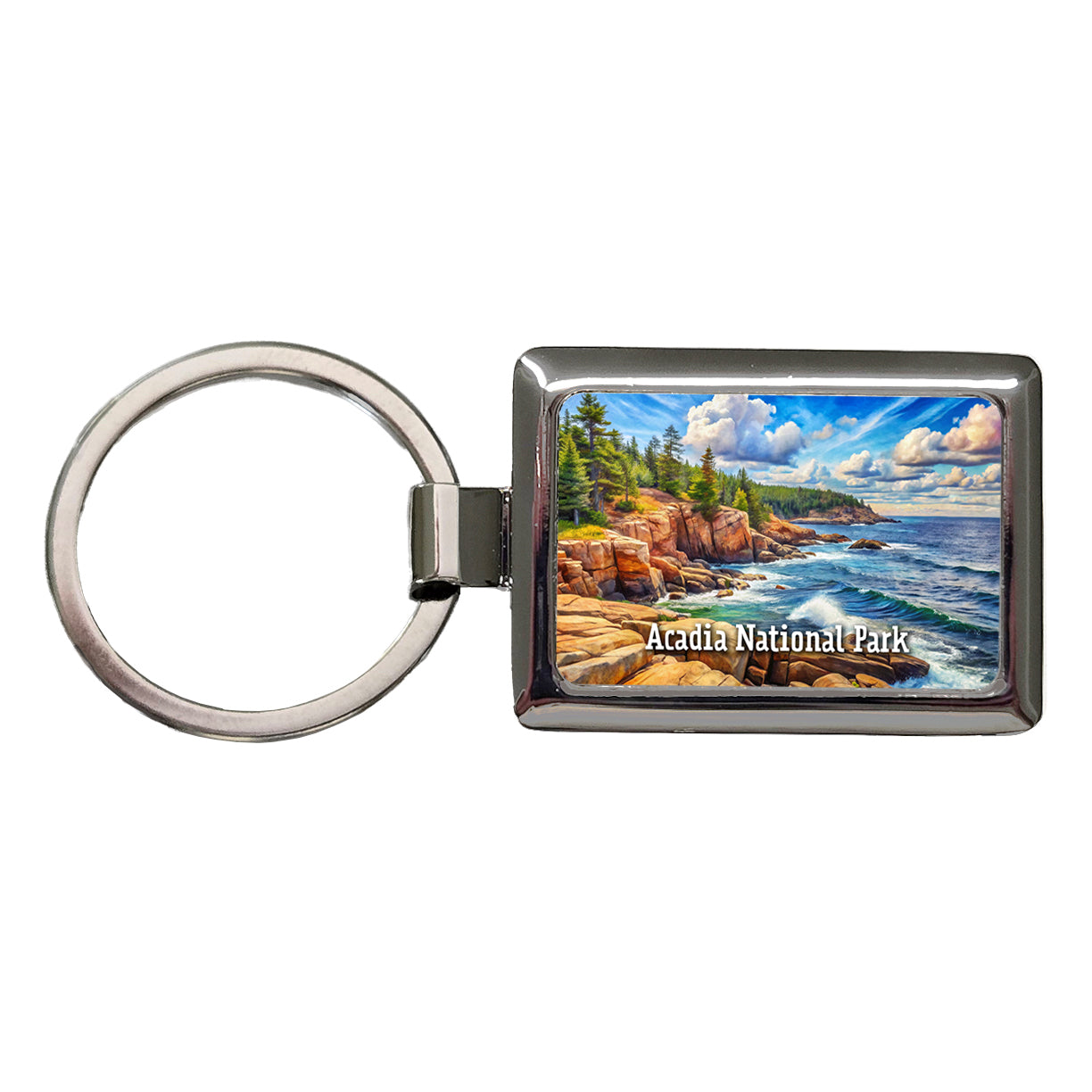 Acadia National Park Maine Rectangle Metal Keychain