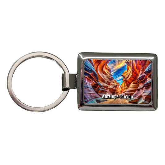 Antelope Canyon Arizona Rectangle Metal Keychain