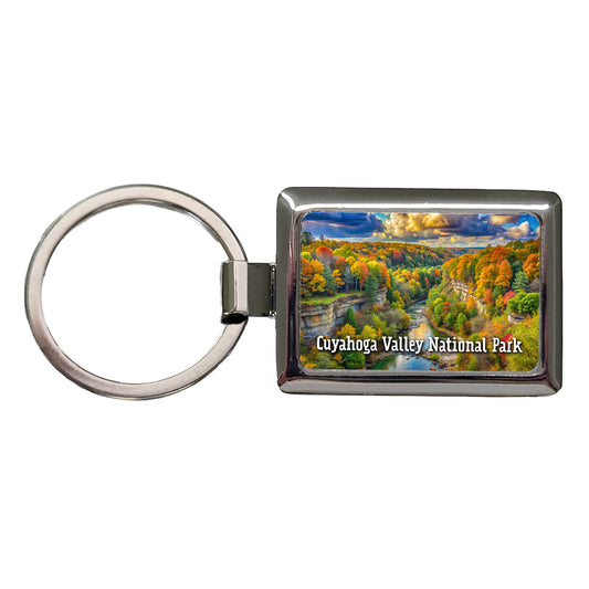 Cuyahoga Valley National Park Ohio Rectangle Metal Keychain