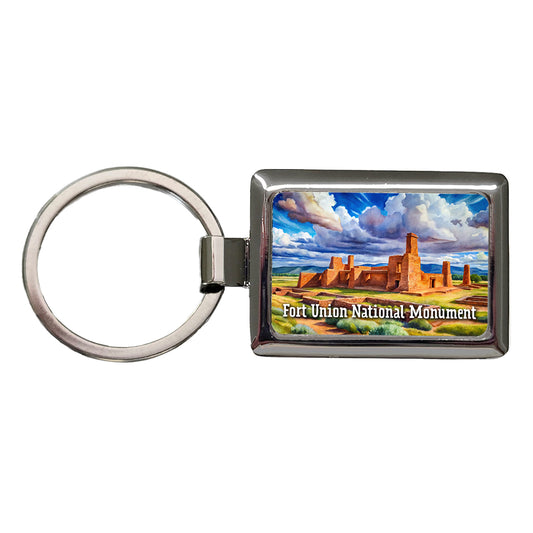 Fort Union National Monument New Mexico Rectangle Metal Keychain