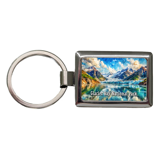 Glacier Bay National Park Alaska Rectangle Metal Keychain