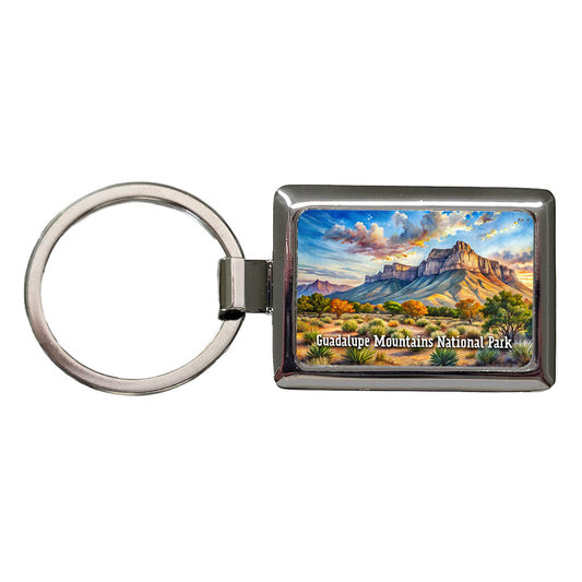 Guadalupe Mountains National Park Texas Rectangle Metal Keychain