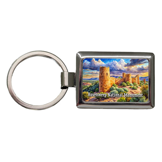 Hovenweep National Monument Colorado, Utah Rectangle Metal Keychain