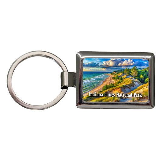 Indiana Dunes National Park Indiana Rectangle Metal Keychain
