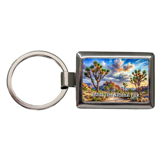 Joshua Tree National Park California Rectangle Metal Keychain