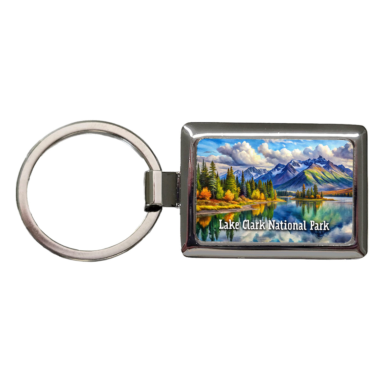 Lake Clark National Park Alaska Rectangle Metal Keychain