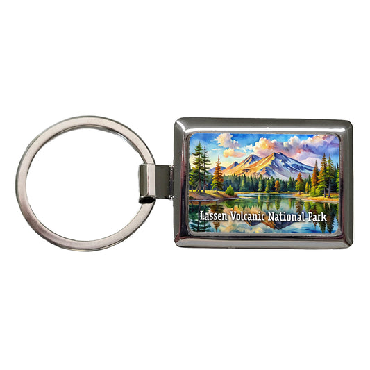 Lassen Volcanic National Park California Rectangle Metal Keychain