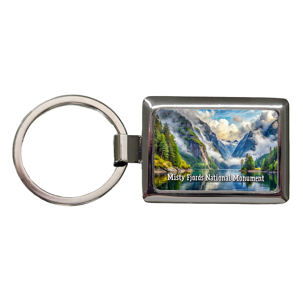 Misty Fjords National Monument Alaska Rectangle Metal Keychain