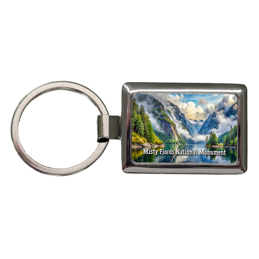 Misty Fjords National Monument Alaska Rectangle Metal Keychain