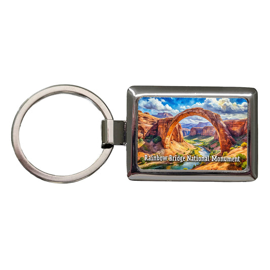 Rainbow Bridge National Monument Utah Rectangle Metal Keychain