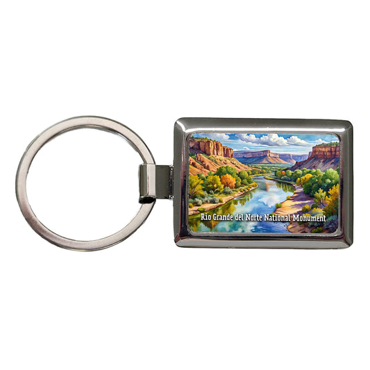 Rio Grande del Norte National Monument New Mexico Rectangle Metal Keychain
