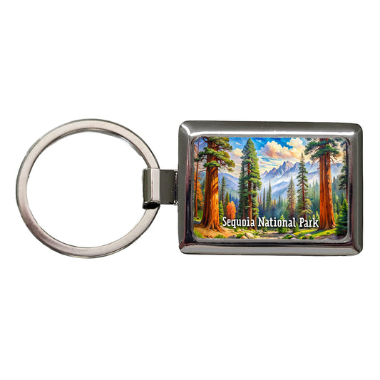 Sequoia National Park California Rectangle Metal Keychain