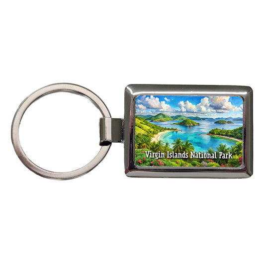Virgin Islands National Park Rectangle Metal Keychain