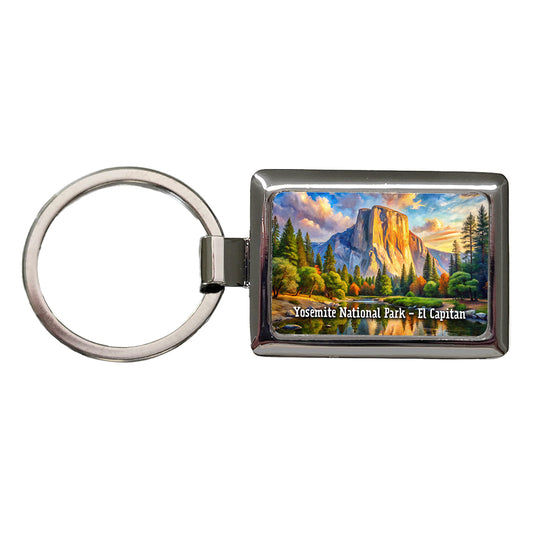 Yosemite National Park El Capitan Rectangle Metal Keychain