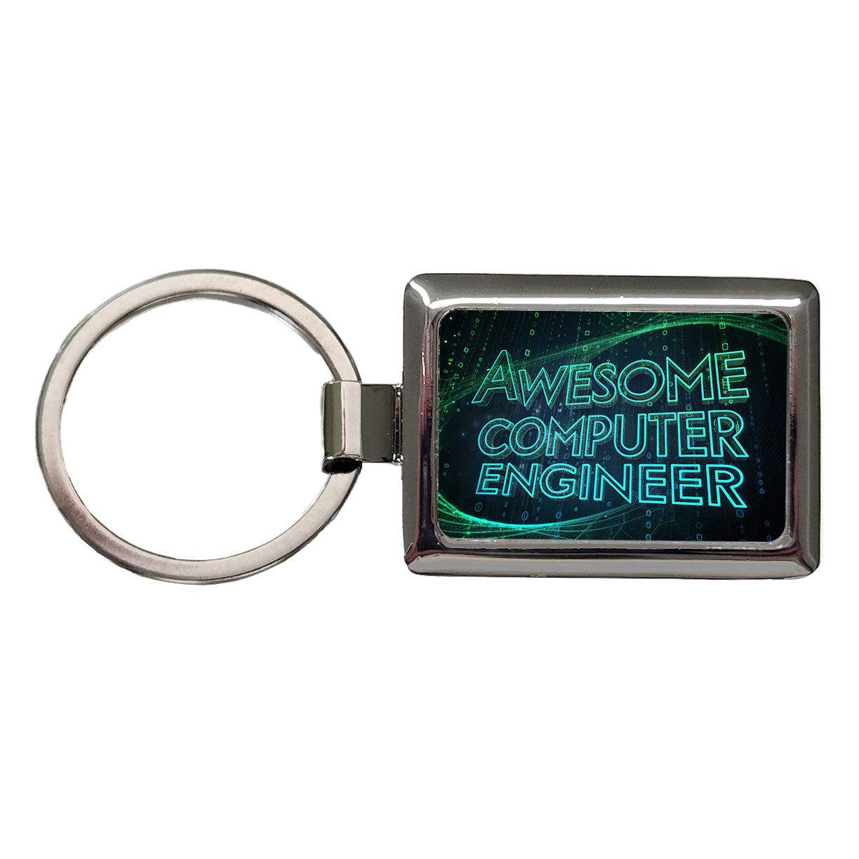 Awesome Computer Engineer Inspirational Rectangle Metal Keychain