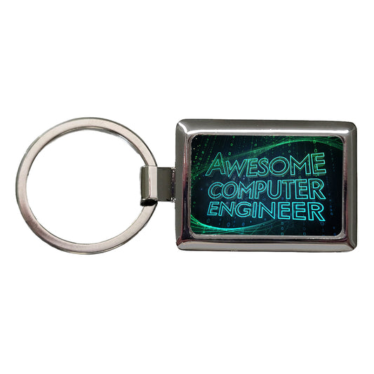 Awesome Computer Engineer Inspirational Rectangle Metal Keychain