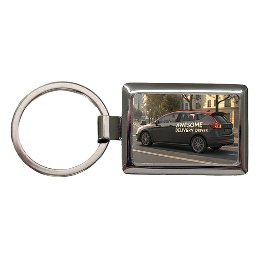Awesome Delivery Driver Inspirational Rectangle Metal Keychain