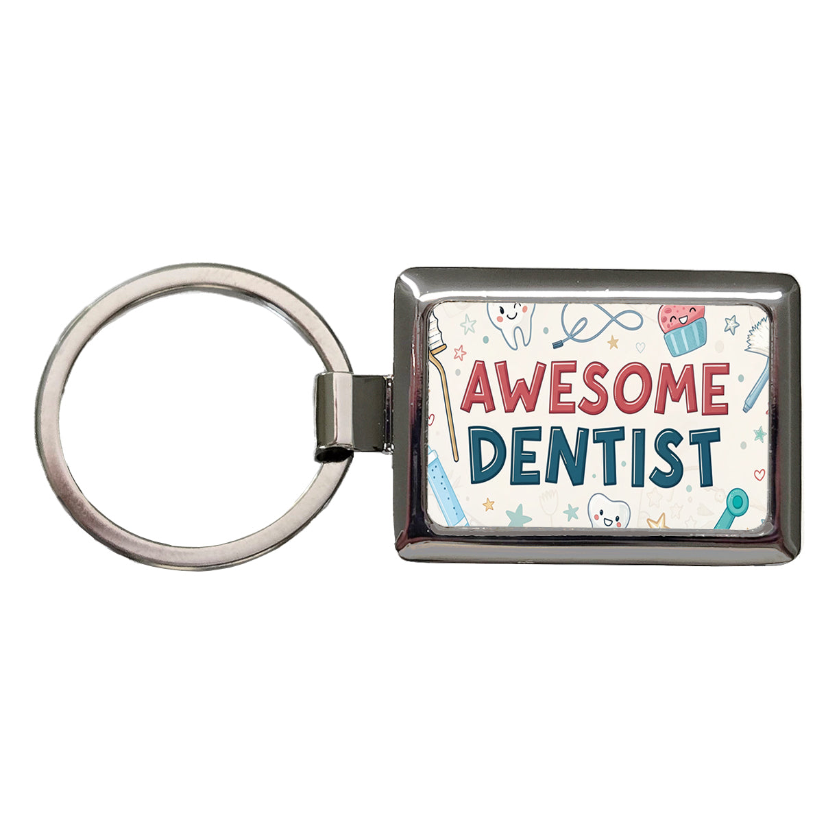 Awesome Dentist Inspirational Rectangle Metal Keychain