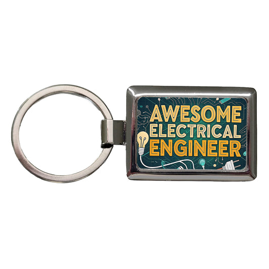 Awesome Electrical Engineer Inspirational Rectangle Metal Keychain