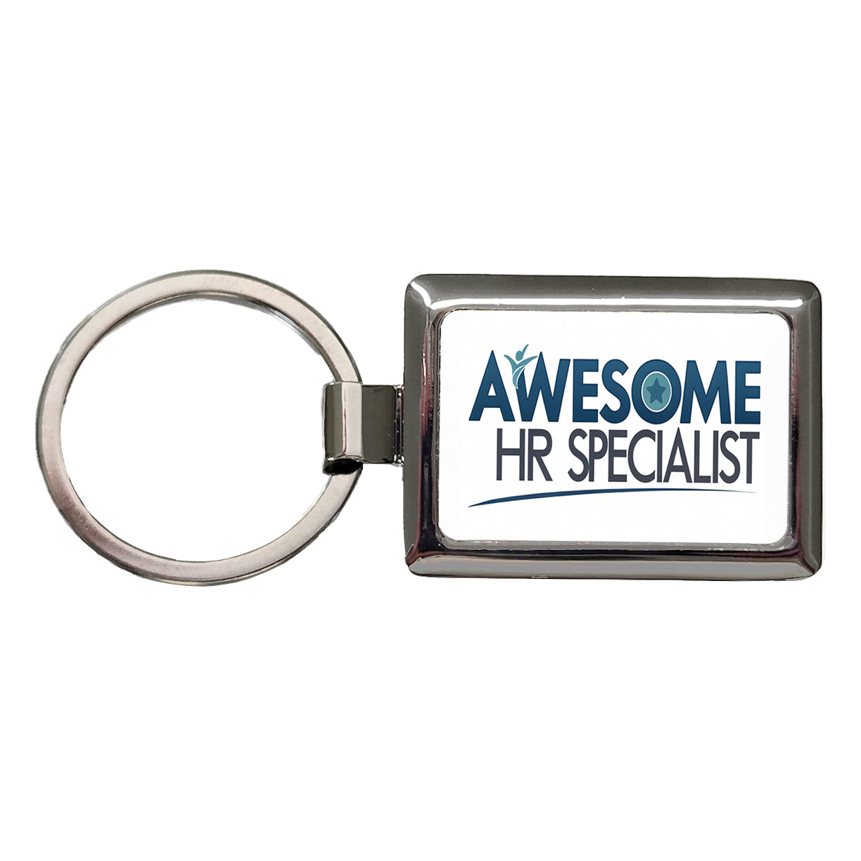 Awesome HR Specialist Human Resources Inspirational Rectangle Metal Keychain