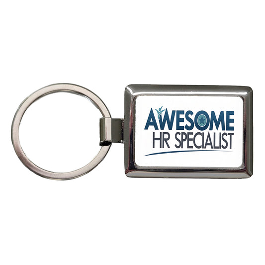 Awesome HR Specialist Human Resources Inspirational Rectangle Metal Keychain